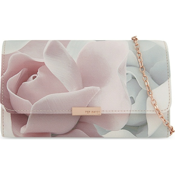 ted baker burgundy clutch bag